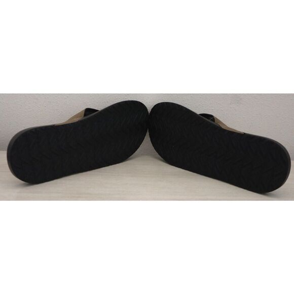 Reef RF0A3FDIBTN Men's 13 Brown/Tan PU Leather Cushion Bounce Phantom Flip-Flops - Picture 4 of 12